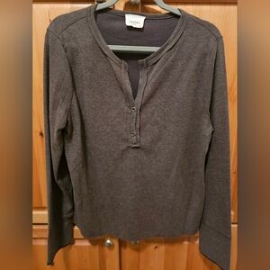 ANDREE BY UNIT Charcoal Long Sleeve Top